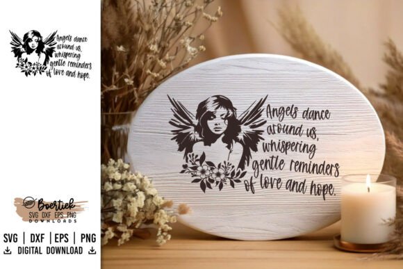 Angel Memorial Quote SVG File: Graphics for Crafts & Branding