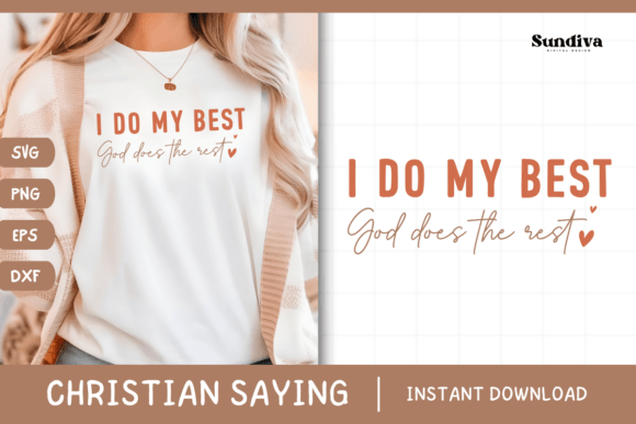 Christian Quote SVG – Faith Saying 13 for Crafts & Graphics