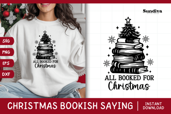 Christmas Bookish Quote SVG 27: Graphics for Crafts & Content
