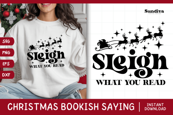 Christmas Bookish Quote SVG 4