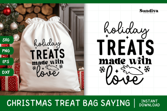 Christmas Treat Bag Quote SVG 18: Crafts & Graphics for Local Branding