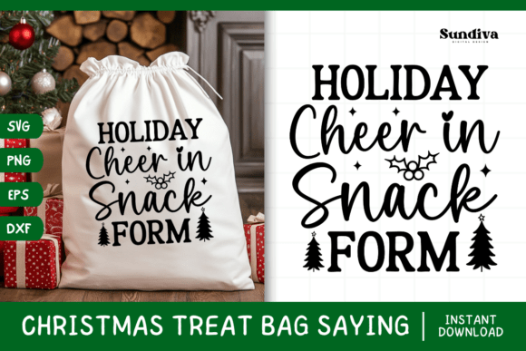 Christmas Treat Bag Quote SVG 20: Graphics for Crafts & Holiday Content