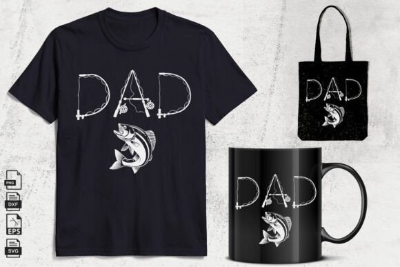 Dad Fishing SVG Graphics for Crafts
