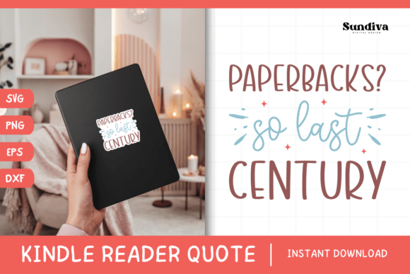 Kindle Lover – Reading Quote SVG 8