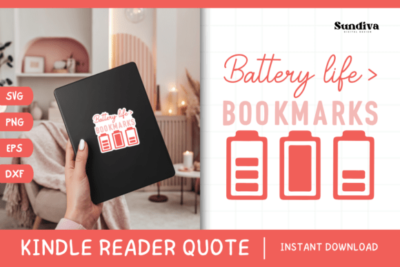 Kindle Lover SVG 29: Graphics for Bookish Crafts & Content