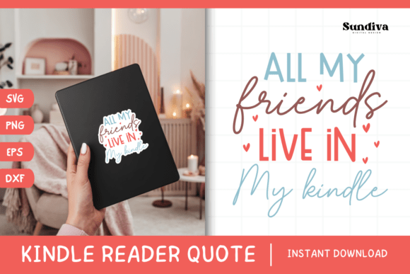 Kindle Lover SVG 30: Graphics for Crafts