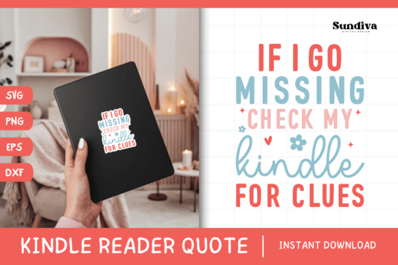 Kindle Lover SVG Graphics for Crafts