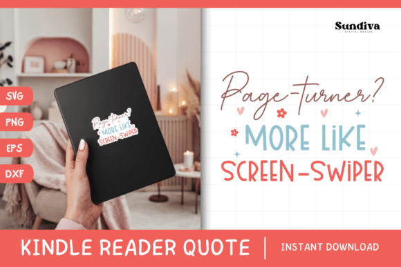 Kindle Lover SVG Graphics for Crafts