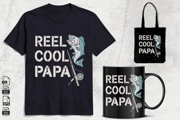 Reel Cool Papa SVG: Fishing Graphics for Crafts