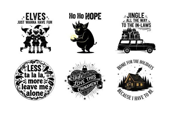 Santa Elf Funny Quote SVG Bundle: Crafts & Graphics for Local Brands
