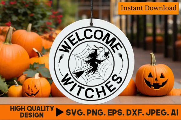 Welcome Witches SVG: Graphics for Crafts & Spooky Content