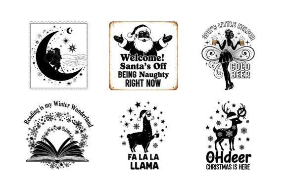 Winter Holiday Quote SVG Bundle Funny Graphics